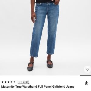 Gap Maternity True Waistband Full Panel Girlfriend Jeans
